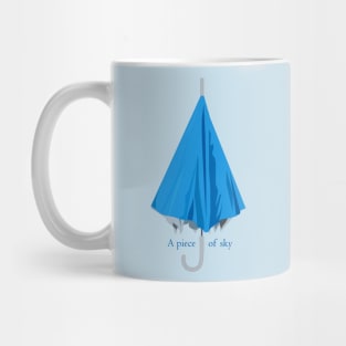 A blue umbrella Mug